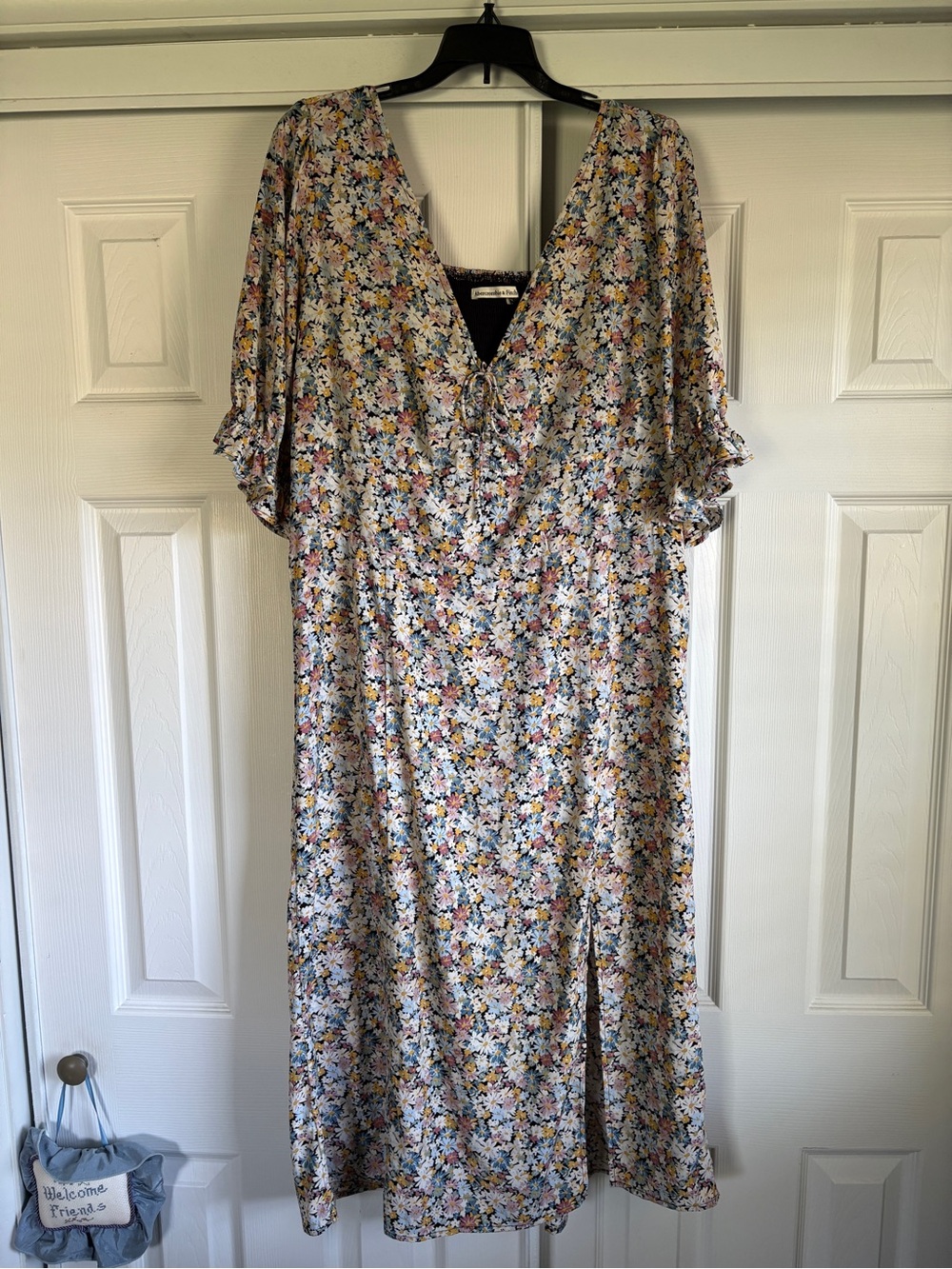 Abercrombie & Fitch Brown Floral Midi Dress